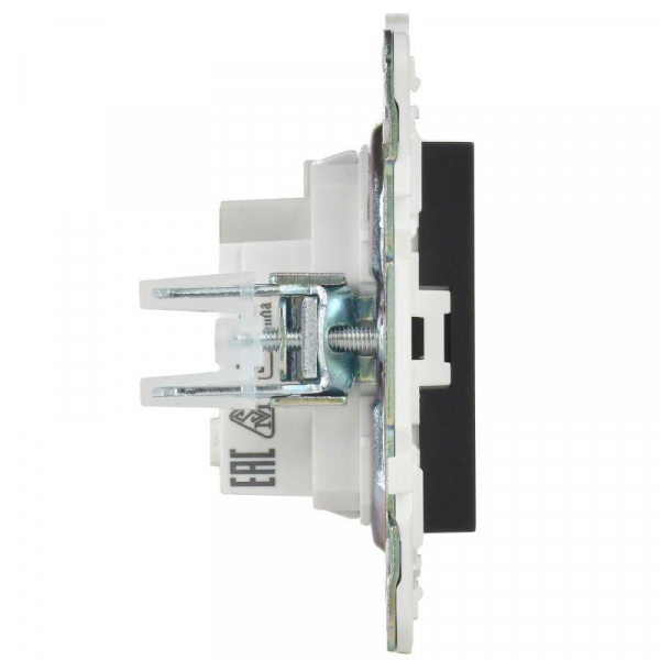 Розетка SKANDY 10А без заземл. без защ. шторок SK-R02Bl черн. IEK SK-R10-10-K02 ТехноИмпульс