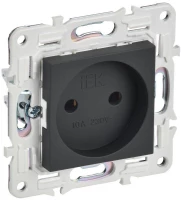 Розетка SKANDY 10А без заземл. без защ. шторок SK-R02G графит IEK SK-R10-10-K53 ТехноИмпульс