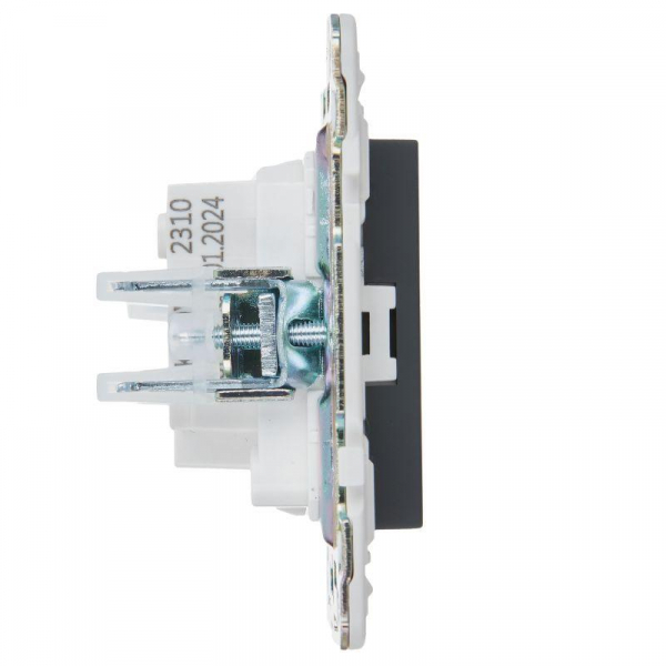 Розетка SKANDY 10А без заземл. без защ. шторок SK-R02G графит IEK SK-R10-10-K53 ТехноИмпульс