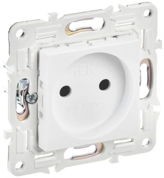 Розетка SKANDY 10А без заземл. без защ. шторок SK-R02W арктич. бел. IEK SK-R10-10-K01 ТехноИмпульс