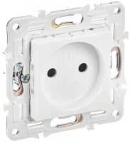 Розетка SKANDY 10А без заземл. без защ. шторок SK-R02W арктич. бел. IEK SK-R10-10-K01 ТехноИмпульс