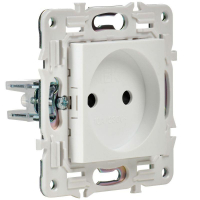 Розетка SKANDY 10А без заземл. без защ. шторок SK-R02W арктич. бел. IEK SK-R10-10-K01 ТехноИмпульс