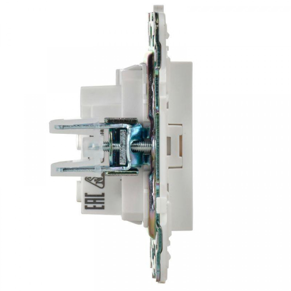 Розетка SKANDY 10А без заземл. без защ. шторок SK-R02W арктич. бел. IEK SK-R10-10-K01 ТехноИмпульс