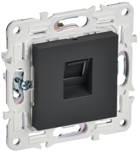 Розетка компьютерная RJ45 кат.5E SKANDY SK-K01G графит IEK SK-K10-1-K53 ТехноИмпульс