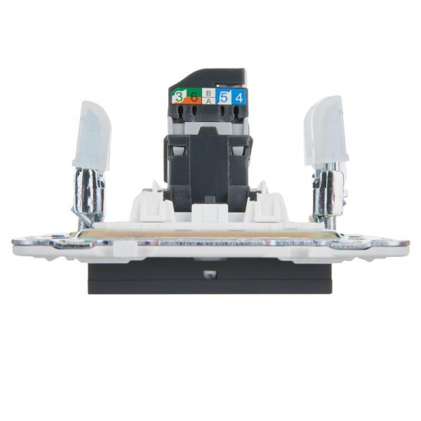 Розетка компьютерная RJ45 кат.5E SKANDY SK-K01G графит IEK SK-K10-1-K53 ТехноИмпульс