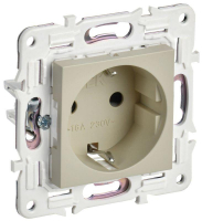 Розетка SKANDY 16А с заземл. без защ. шторок SK-R05B беж. IEK SK-R11-16-K10 ТехноИмпульс