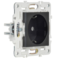 Розетка SKANDY 16А с заземл. без защ. шторок SK-R05Bl черн. IEK SK-R11-16-K02 ТехноИмпульс