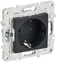Розетка SKANDY 16А с заземл. без защ. шторок SK-R05G графит IEK SK-R11-16-K53 ТехноИмпульс