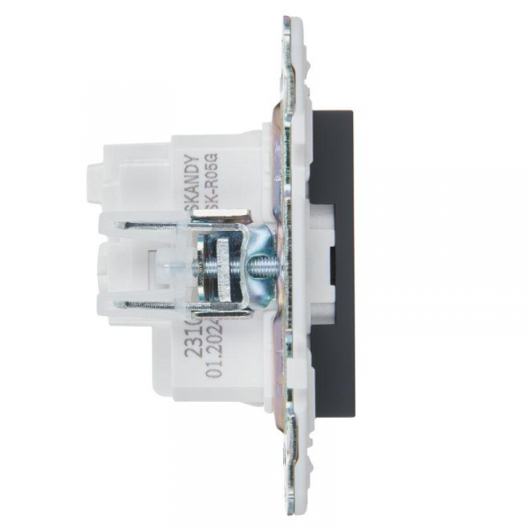 Розетка SKANDY 16А с заземл. без защ. шторок SK-R05G графит IEK SK-R11-16-K53 ТехноИмпульс