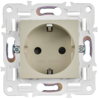 Розетка SKANDY 16А с заземл. защ. шторки SK-R04B беж. IEK SK-R14-16-K10 ТехноИмпульс