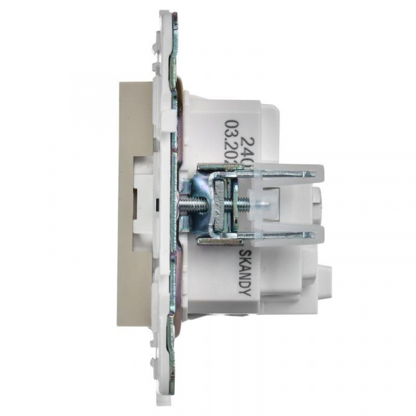 Розетка SKANDY 16А с заземл. защ. шторки SK-R04B беж. IEK SK-R14-16-K10 ТехноИмпульс