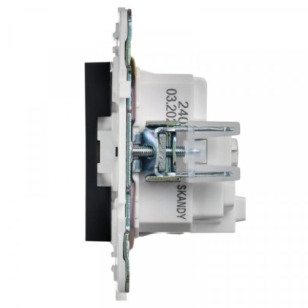 Розетка SKANDY 16А с заземл. защ. шторки SK-R04G графит IEK SK-R14-16-K53 ТехноИмпульс