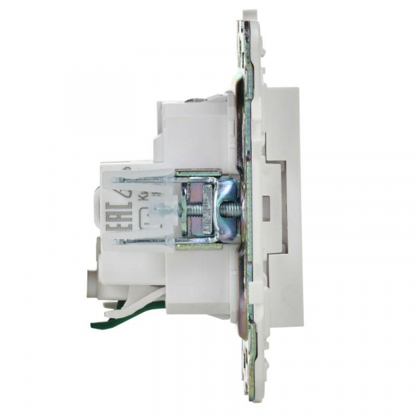 Розетка SKANDY 16А с заземл. защ. шторки SK-R04W арктич. бел. IEK SK-R14-16-K01 ТехноИмпульс