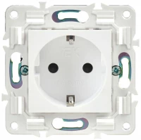 Розетка SKANDY 16А с заземл. защ. шторки безвинт. крепл. SK-R06W арктич. бел. IEK SK-R14-16-1-K01 ТехноИмпульс
