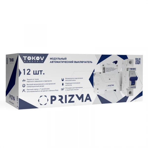 Выключатель автоматический модульный 1п C 40А 6кА PRIZMA TOKOV ELECTRIC TKE-PZ60-MCBI-1-40-C ТехноИмпульс