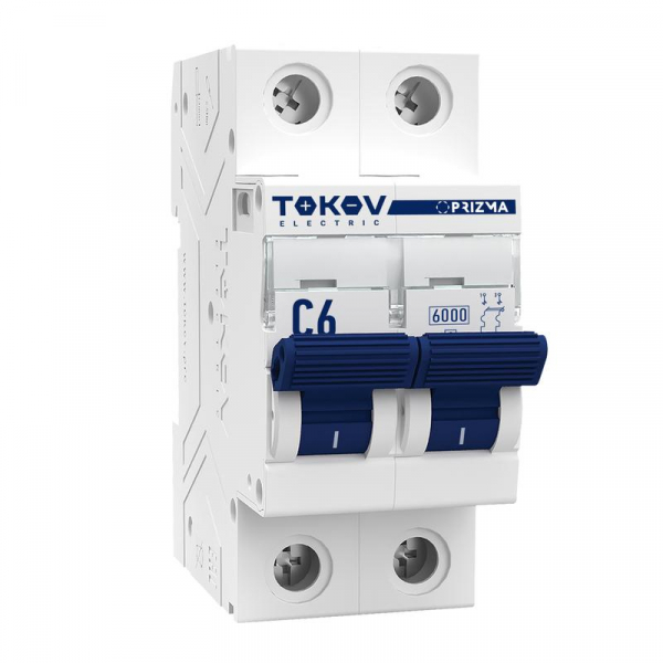 Выключатель автоматический модульный 2п C 6А 6кА PRIZMA TOKOV ELECTRIC TKE-PZ60-MCBI-2-6-C ТехноИмпульс