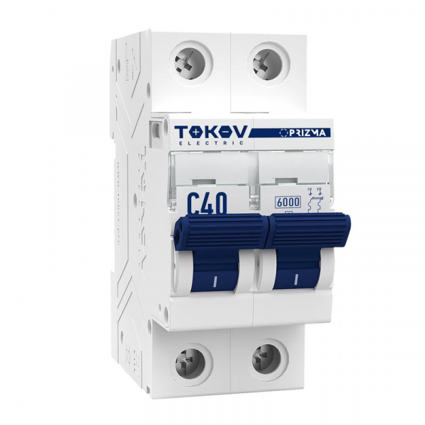 Выключатель автоматический модульный 2п C 40А 6кА PRIZMA TOKOV ELECTRIC TKE-PZ60-MCBI-2-40-C ТехноИмпульс