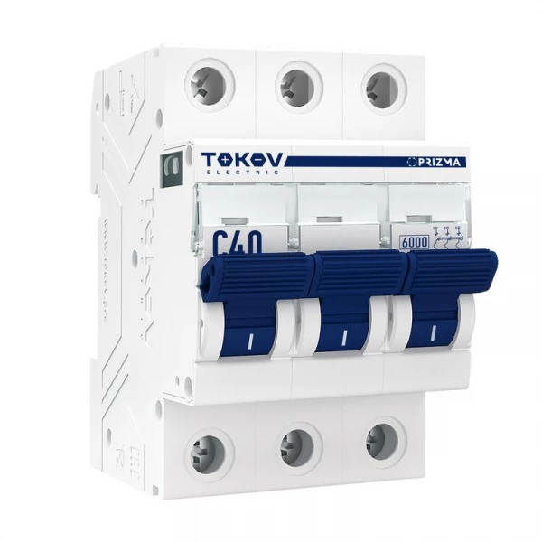 Выключатель автоматический модульный 3п C 40А 6кА PRIZMA TOKOV ELECTRIC TKE-PZ60-MCBI-3-40-C ТехноИмпульс