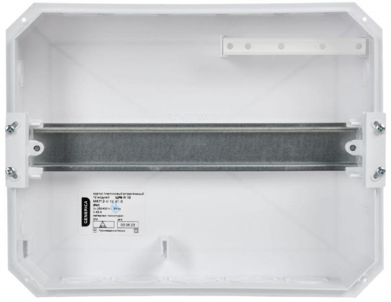 Корпус пластиковый ЩРВ-П-12 бел. дверь IP41 GENERICA MKP13-V-12-41-K01-G ТехноИмпульс