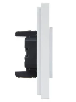Розетка 2-м СП FORTE&PIANO FP226 10А без заземл. без защ. шторок безвинт. крепл. бел. IEK FP-R20-10-1-K01 ТехноИмпульс