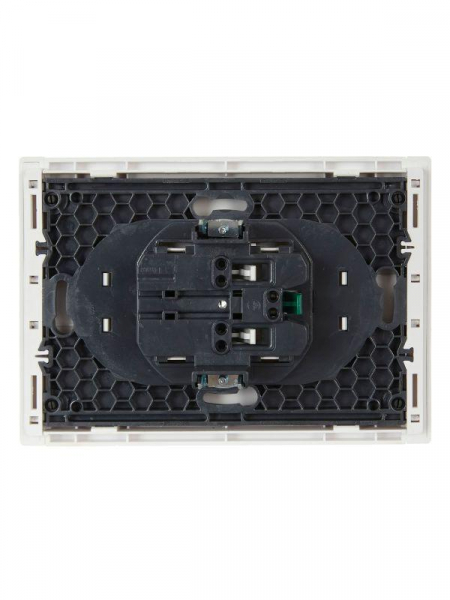 Розетка 2-м СП FORTE&PIANO FP223 16А с заземл. защ. шторки безвинт. крепл. бел. IEK FP-R24-16-1-K01 ТехноИмпульс