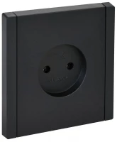 Розетка 1-м СП FORTE&PIANO FP118 10А без заземл. без защ. шторок винт. крепл. черн. IEK FP-R10-10-K02 ТехноИмпульс