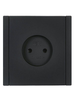 Розетка 1-м СП FORTE&PIANO FP118 10А без заземл. без защ. шторок винт. крепл. черн. IEK FP-R10-10-K02 ТехноИмпульс