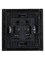 Розетка 1-м СП FORTE&PIANO FP118 10А без заземл. без защ. шторок винт. крепл. черн. IEK FP-R10-10-K02 ТехноИмпульс