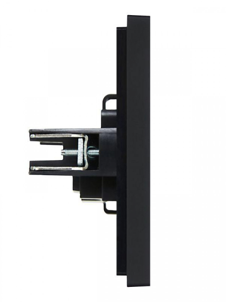 Розетка 1-м СП FORTE&PIANO FP118 10А без заземл. без защ. шторок винт. крепл. черн. IEK FP-R10-10-K02 ТехноИмпульс