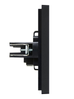 Розетка 1-м СП FORTE&PIANO FP118 10А без заземл. без защ. шторок винт. крепл. черн. IEK FP-R10-10-K02 ТехноИмпульс