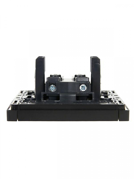 Розетка 1-м СП FORTE&PIANO FP118 10А без заземл. без защ. шторок винт. крепл. черн. IEK FP-R10-10-K02 ТехноИмпульс