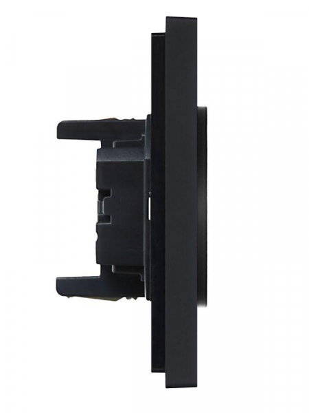 Розетка 2-м СП FORTE&PIANO FP126 10А без заземл. без защ. шторок безвинт. крепл. черн. IEK FP-R20-10-1-K02 ТехноИмпульс