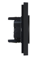 Розетка 2-м СП FORTE&PIANO FP126 10А без заземл. без защ. шторок безвинт. крепл. черн. IEK FP-R20-10-1-K02 ТехноИмпульс