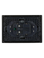 Розетка 2-м СП FORTE&PIANO FP124 16А с заземл. без защ. шторок безвинт. крепл. черн. IEK FP-R21-16-1-K02 ТехноИмпульс