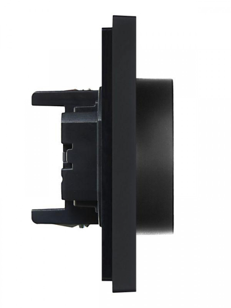 Розетка 2-м СП FORTE&PIANO FP124 16А с заземл. без защ. шторок безвинт. крепл. черн. IEK FP-R21-16-1-K02 ТехноИмпульс