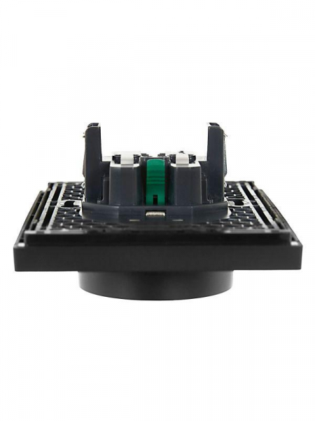 Розетка 2-м СП FORTE&PIANO FP124 16А с заземл. без защ. шторок безвинт. крепл. черн. IEK FP-R21-16-1-K02 ТехноИмпульс