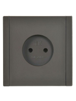 Розетка 1-м СП FORTE&PIANO FP318 10А без заземл. без защ. шторок винт. крепл. сер. IEK FP-R10-10-K03 ТехноИмпульс