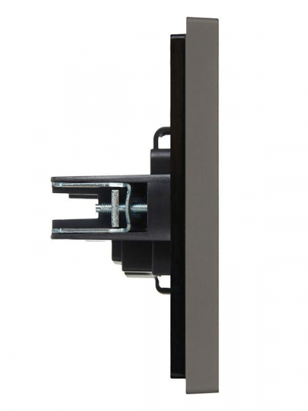 Розетка 1-м СП FORTE&PIANO FP318 10А без заземл. без защ. шторок винт. крепл. сер. IEK FP-R10-10-K03 ТехноИмпульс