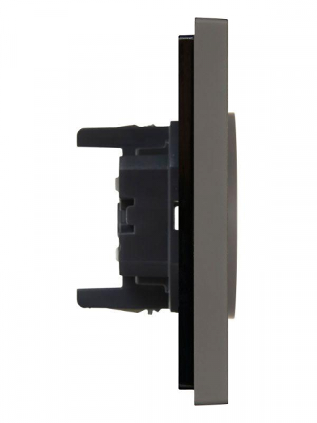 Розетка 2-м СП FORTE&PIANO FP326 10А без заземл. без защ. шторок безвинт. крепл. сер. IEK FP-R20-10-1-K03 ТехноИмпульс