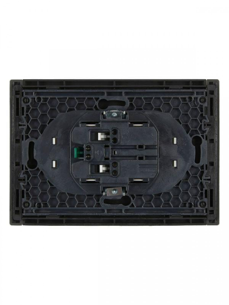 Розетка 2-м СП FORTE&PIANO FP324 16А с заземл. без защ. шторок безвинт. крепл. сер. IEK FP-R21-16-1-K03 ТехноИмпульс