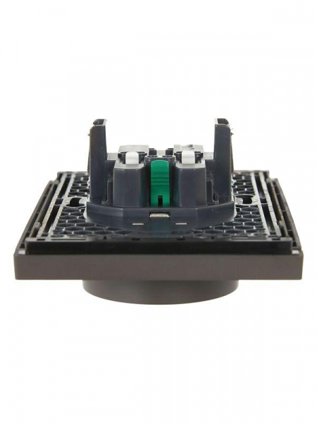 Розетка 2-м СП FORTE&PIANO FP323 16А с заземл. защ. шторки безвинт. крепл. сер. IEK FP-R24-16-1-K03 ТехноИмпульс