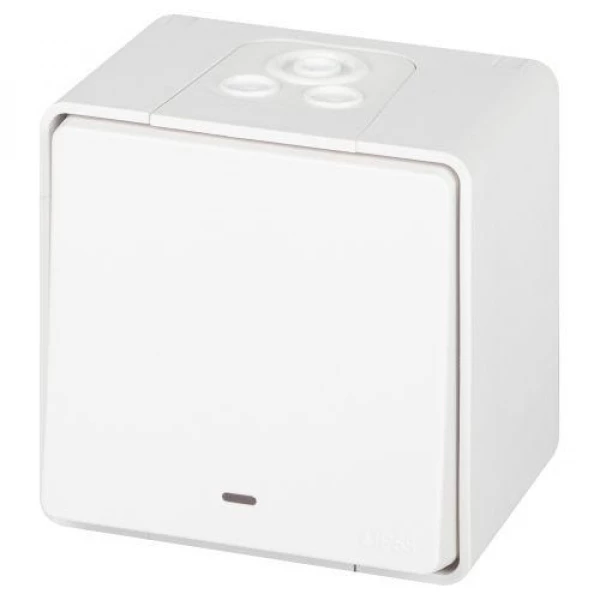 Выключатель Эксперт 11-1502-01 с подсветкой IP55 10АХ-250В ОУ бел. Эра Б0063305 ТехноИмпульс