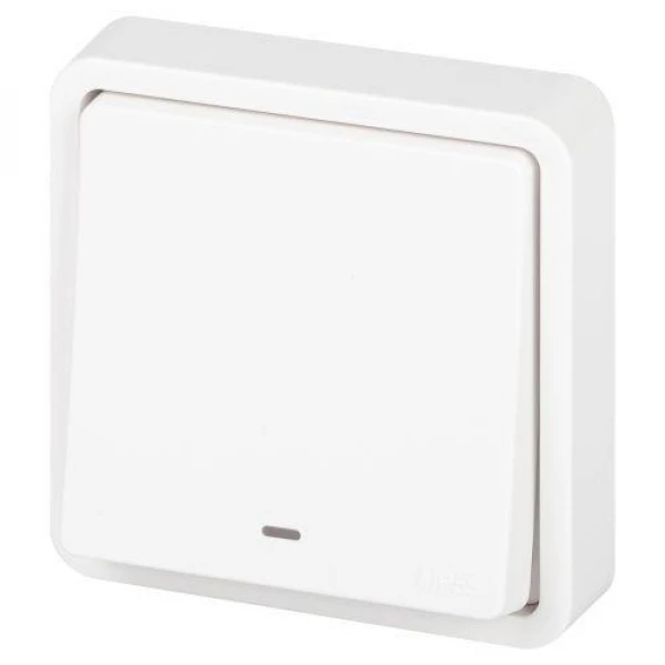 Выключатель Эксперт 11-1522-01 с подсветкой IP55 10АХ-250В СУ бел. Эра Б0063279 ТехноИмпульс