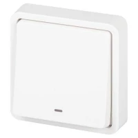 Выключатель Эксперт 11-1522-01 с подсветкой IP55 10АХ-250В СУ бел. Эра Б0063279 ТехноИмпульс