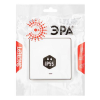 Выключатель Эксперт 11-1522-01 с подсветкой IP55 10АХ-250В СУ бел. Эра Б0063279 ТехноИмпульс