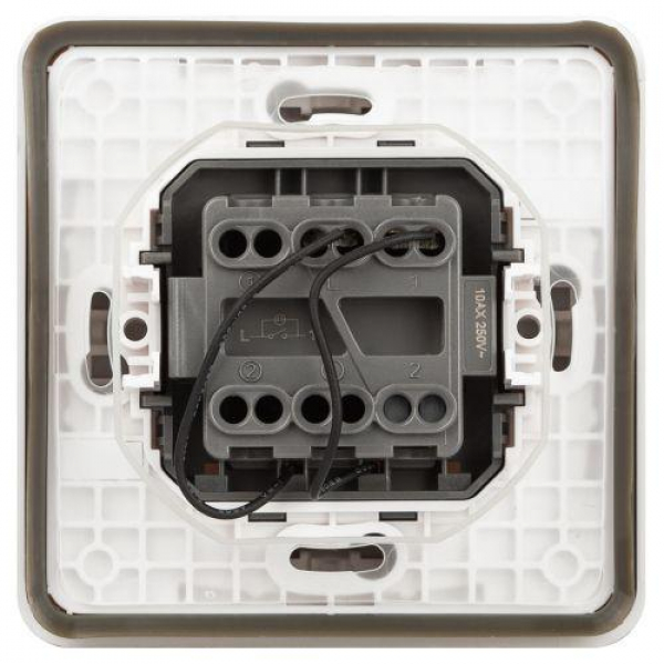 Выключатель Эксперт 11-1522-01 с подсветкой IP55 10АХ-250В СУ бел. Эра Б0063279 ТехноИмпульс