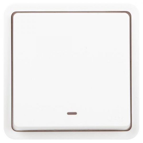 Выключатель Эксперт 11-1522-01 с подсветкой IP55 10АХ-250В СУ бел. Эра Б0063279 ТехноИмпульс