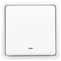 Выключатель Эксперт 11-1522-01 с подсветкой IP55 10АХ-250В СУ бел. Эра Б0063279 ТехноИмпульс