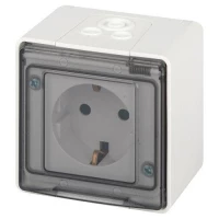 Розетка Эксперт 11-2501-01 2P+E IP55 16А-250В ОУ бел. Эра Б0063294 ТехноИмпульс