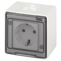 Розетка Эксперт 11-2502-01 2P+E IP55 шторки 16А-250В ОУ бел. Эра Б0063280 ТехноИмпульс